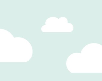 Bordüre „Wolken” Mint/Grün