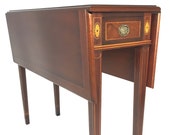 Polidor Drop Leaf Table With Inlay