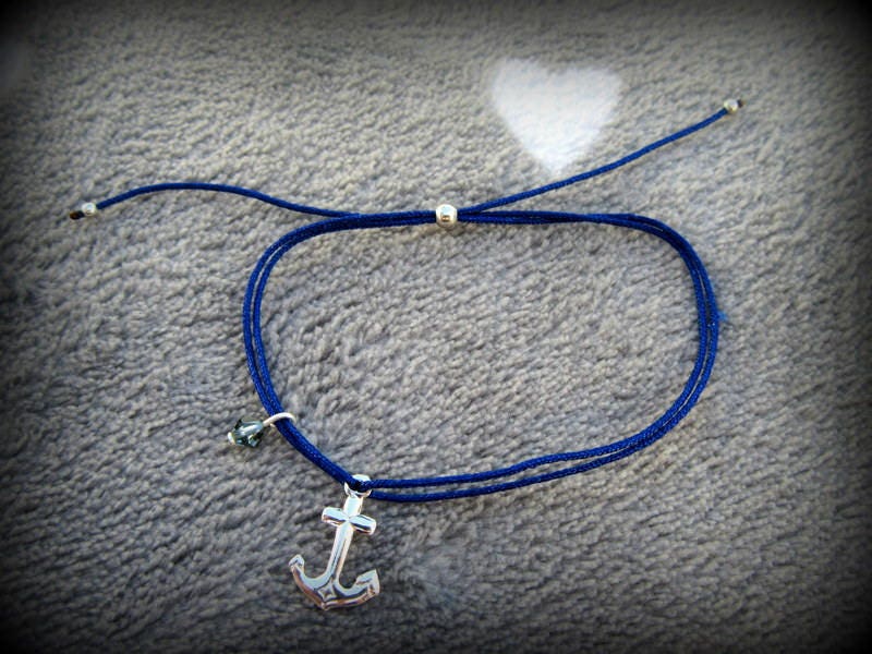Generic bracelet homme (ancre marine) Bleu en argent 925 à prix pas cher