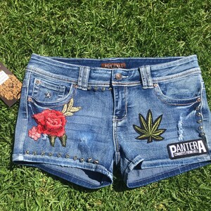 Pantera - Patched Out Denim Shorts