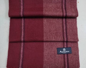 AQUASCUTUM SCARF 100% LAMBSWOOL FOR MEN AND WOMEN MADE IN ENGLAND BEIGE