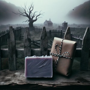 katrina soap bar - van tassel sleepy hollow blend / artisanal vegan soap / horror & macabre / gothic halloween morbid terror tim burton gift