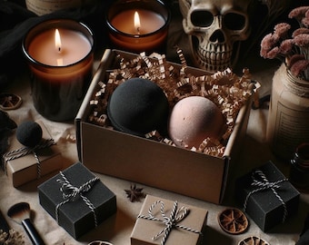 bath mystery box - dybbuk box / soap incense candle bath bomb perfume gift / horror macabre / vegan gothic spooky halloween witch eerie /