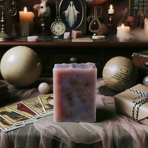 love potion no. 9 soap bar / artisanal vegan soap / horror & macabre / gothic goth halloween spooky macabre eerie aesthetic