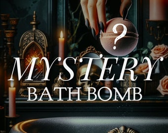 mystery bath bomb / horror & macabre / gothic goth gift halloween scary movie vegan cleansing horror /