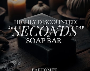 seconds soap bar - mystery sale deal / artisanal vegan soap / horror & macabre / gothic goth halloween scary movie /