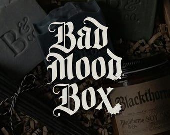 bad mood bath box | mystery mood-based gift set | vegan gothic bath ritual