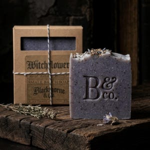 Witchflower soap bar | dark herbal blooms | small-batch handcrafted | moisturizing vegan gothic soap