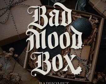 Bad Mood Bath Box / Mystery Goth Self Care Kit – Bath Mystery Box – Witchy Spa Gift – Gothic Ritual Bath Set – Anxiety Relief Gift /