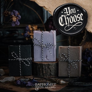 soap bar gift set - you choose  / horror & macabre / vegan gothic goth spooky halloween witch witchy scary eerie strange /