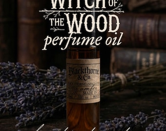 Witch of the Wood perfume oil | lavender cedar woods | 10ml roll on | vegan & alcohol-free | gothic close-wear fragrance