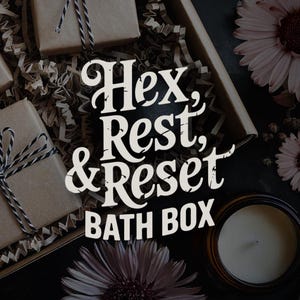 Hex, Rest & Reset bath box | deluxe gothic self-care mystery gift set | vegan witchy bath ritual