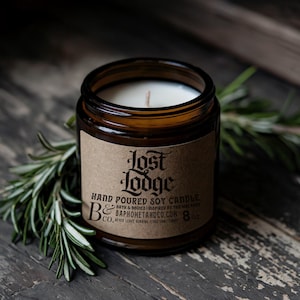 lost lodge candle / soy vegan friendly  / horror & macabre / gothic goth halloween spooky witch witchy witchcraft /