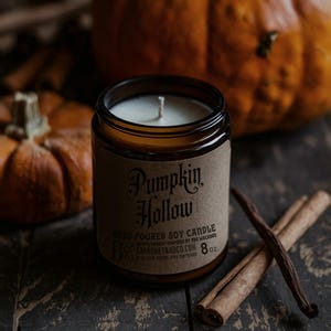 pumpkin hollow candle / soy vegan friendly  / horror & macabre / gothic goth halloween spooky eerie ghost witch witchy witchcraft /