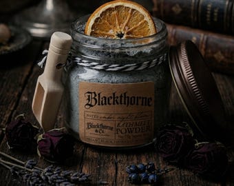 Blackthorne bath melt powder | amber night woods | bath salts |  gothic bath bomb style soak