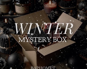 winter mystery box - bath & bodies / soap incense candles perfume gift / horror macabre / vegan gothic spooky christmas winter witch /