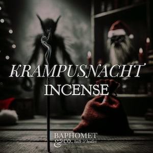 krampusnacht ritual incense / premium incense sticks / krampus winter horror movie / strange & macabre / horror gifts / gothic scent image 1