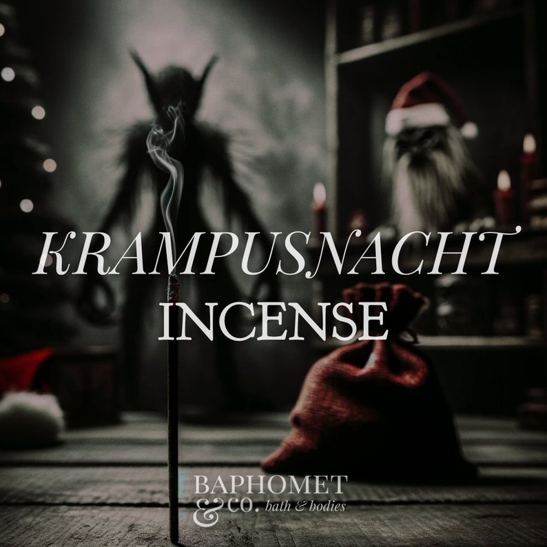 krampusnacht ritual incense / premium incense sticks / krampus winter horror movie / strange & macabre / horror gifts / gothic scent image 1
