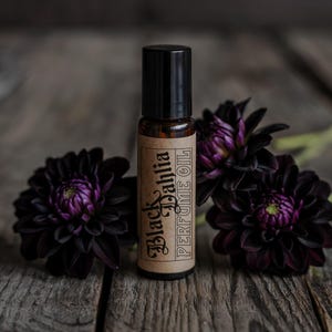 black dahlia perfume oil 10ml / horror & macabre / gothic goth spooky halloween witch witchy / cologne bath