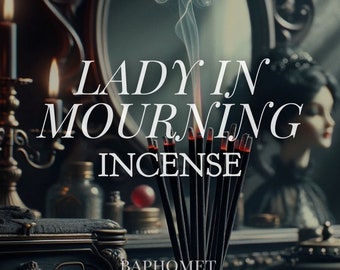 lady in mourning - ritual incense / premium incense sticks / gothic morbid spooky halloween witch melancholy macabre eerie strange /