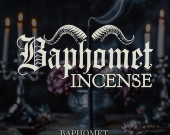 baphomet incense sticks | amber night blooms scent | gothic ritual witchy spooky halloween fragrance