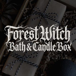 The Forest Witch bath & candle box | deluxe gothic self-care mystery gift set | vegan witchy bath ritual