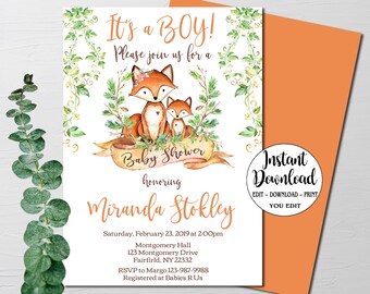 Fox Baby Shower - Etsy