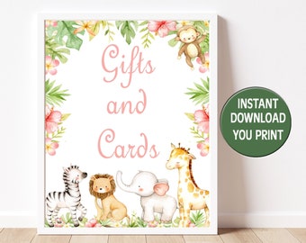 Jungle Baby Shower Signs 8x10 & 5x7 Safari Jungle Animals - Etsy