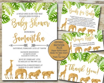 jungle baby shower etsy