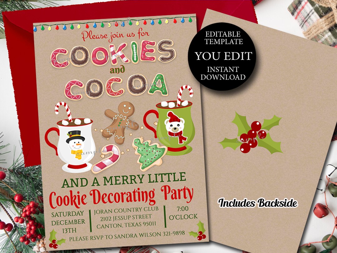 christmas-cookies-invitation-holiday-cookie-decorating-party-cookies-cocoa-invitation-editable-template-printable-instant-download-023-etsy