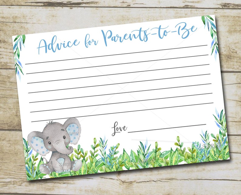 Elephant Advice for Parents Card Printable Parents Advice | Etsy