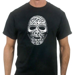 Gerry Cheevers Goalie Mask Stitches Goalie Mask Vintage Hockey T-Shirt