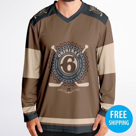 Original 6 NHL Hockey Jersey, Personalized Hockey Gift
