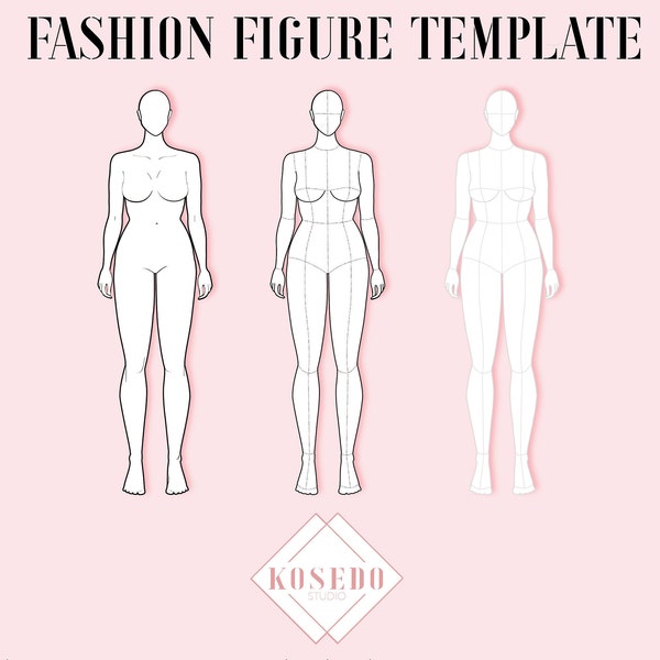 Croquis Fashion Figure Template - Slim