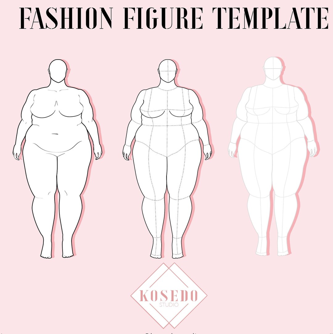 Croquis Fashion Figure Template Full Etsy