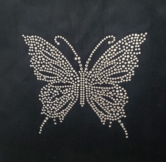 Rhinestone  solid crystal butterfly Design Decal for gift ,DIY,girlfriend,mom  size 5 2/8 x 4 1/8"