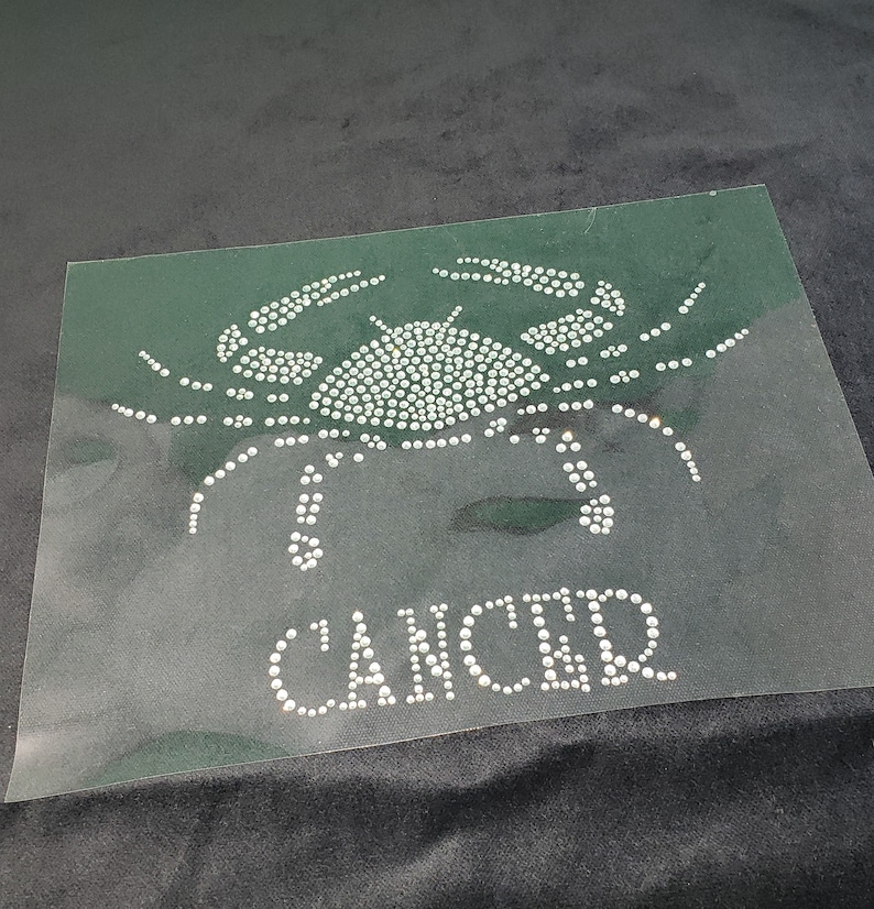 DIY Zodiac CANCER Bling Bling Rhinestone Design Decal Heat Hotfix ...