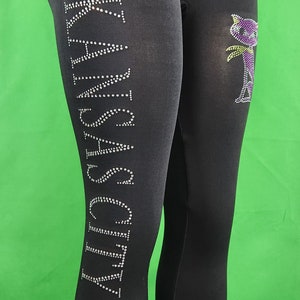 Embellished Rhinestone  Kansas City with Sassily cat High waist leggings, top ,shirts, gift for mom gift for daughter gift for birthday