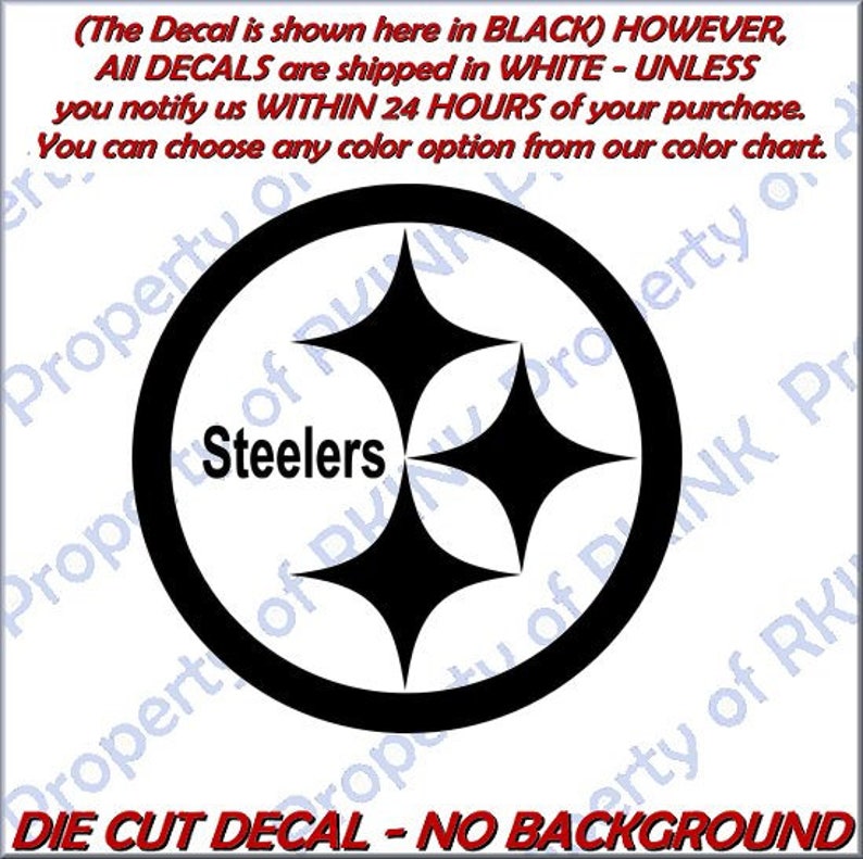 Pittsburgh STEELERS 1 Vinyl DECAL Car Truck Window Wall Etsy