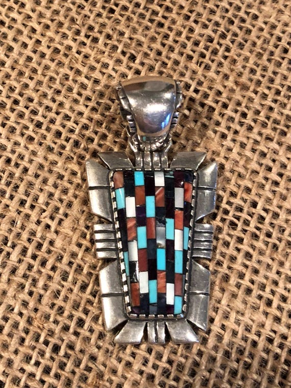 Vintage Carolyn Pollack Turquoise and silver penda