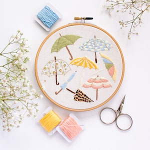 Burmese Umbrella Embroidery Patterns Reference: Umbrella Embroidery Pattern Spring Hand Embroidery Tutorial Rainy Day