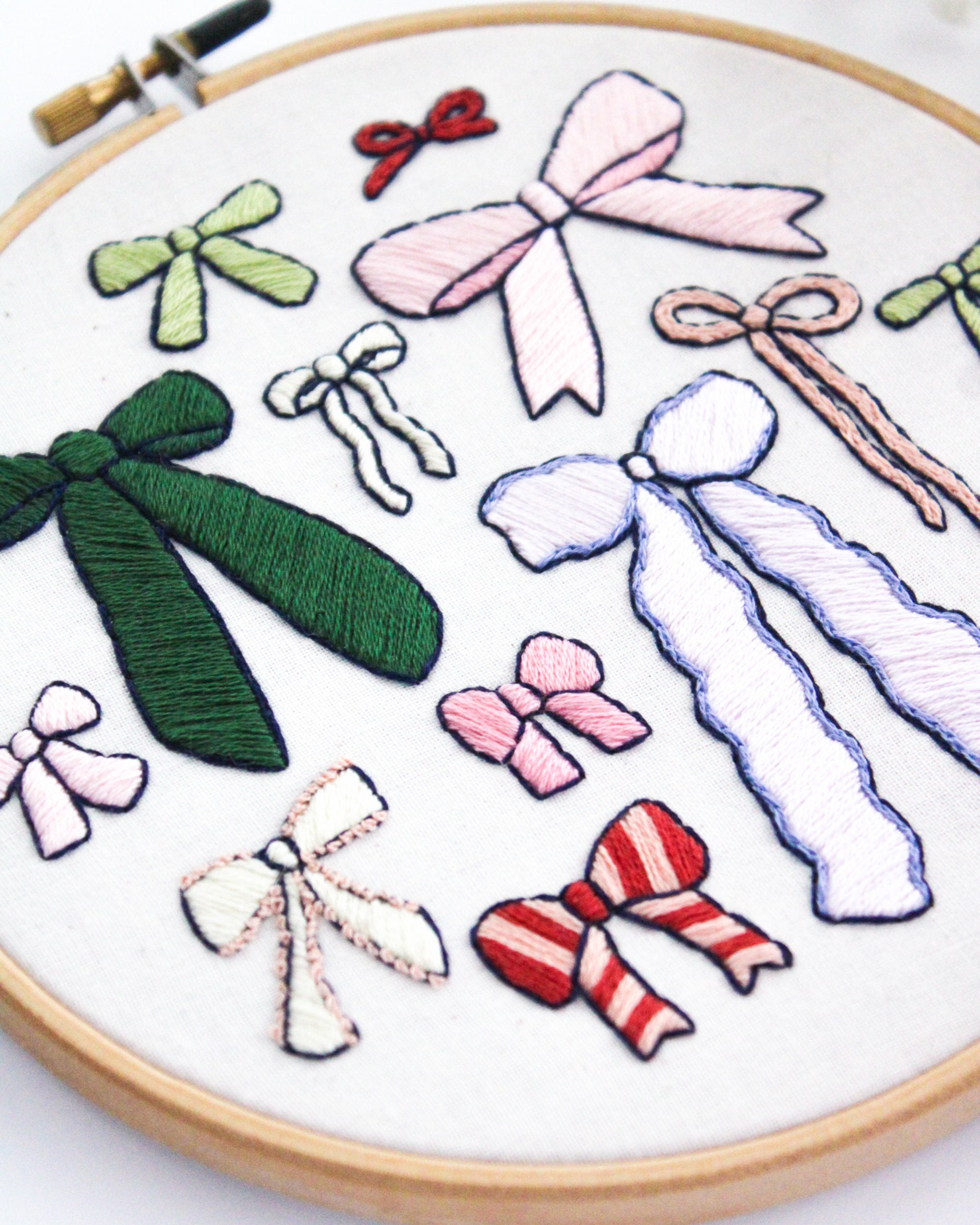 Clancy Ribbon Pattern Ribbons & Bows Embroidery Pattern, PDF Hand Embroidery, Ribbon Crafts ...