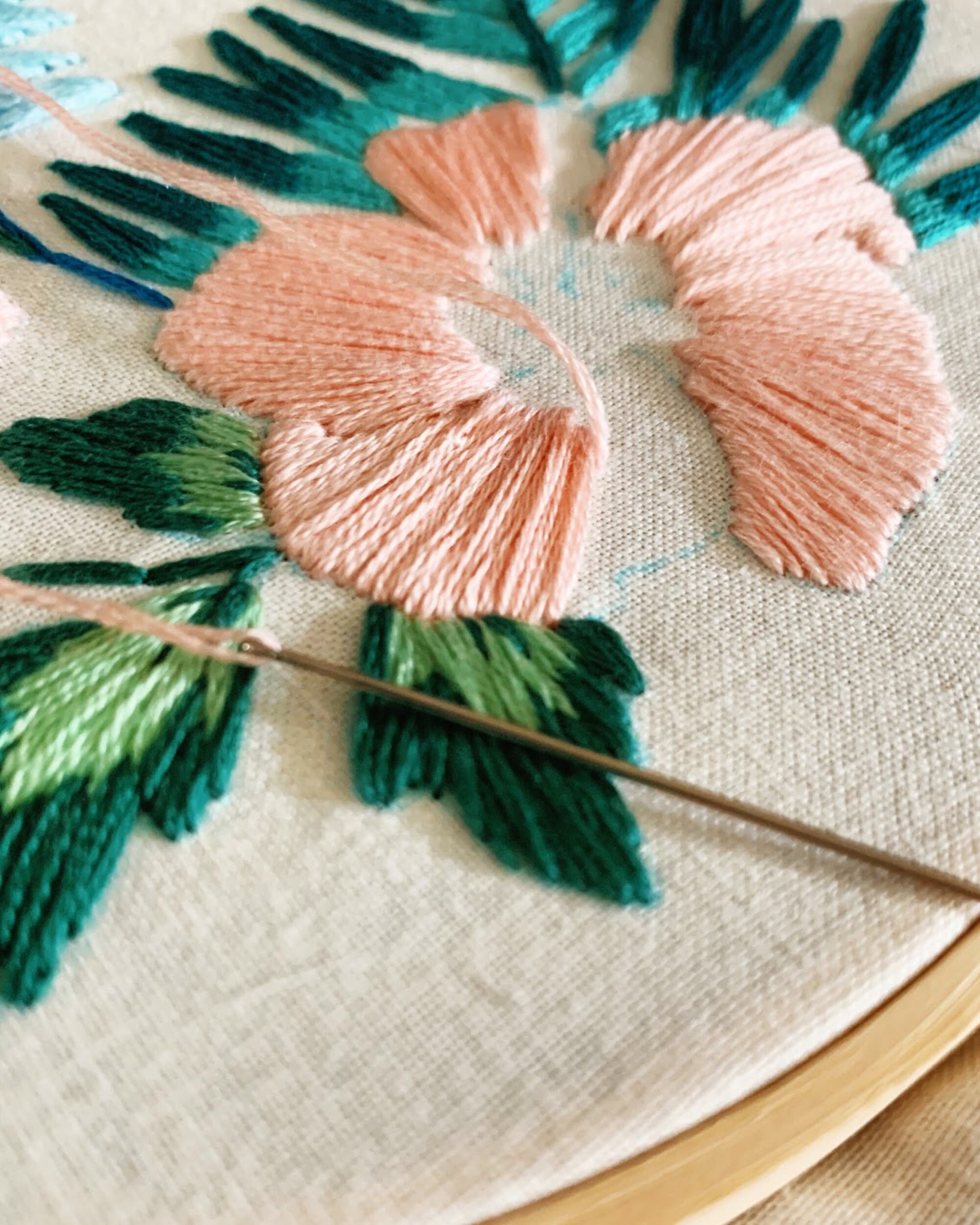 Hibiscus Embroidery Pattern, Hand Embroidery Tutorial