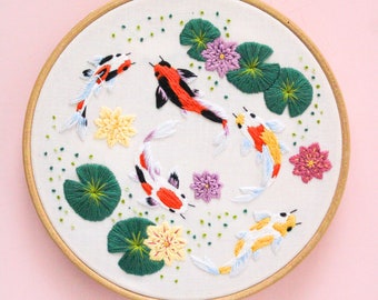 Finished Koi Fish Embroidery