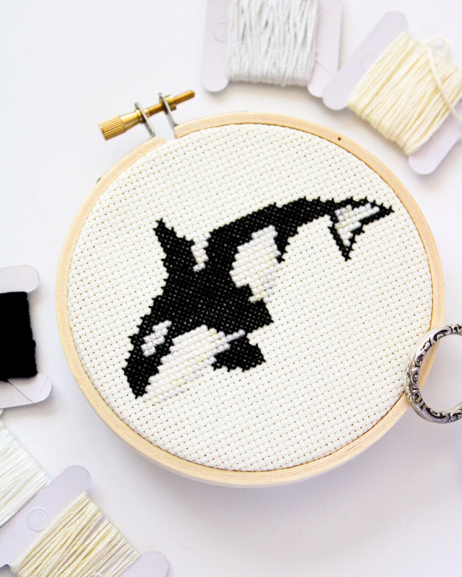 Orca Cross Stitch Pattern, Mini X Stitch, Ocean Cross Stitch, Sea Craft ...
