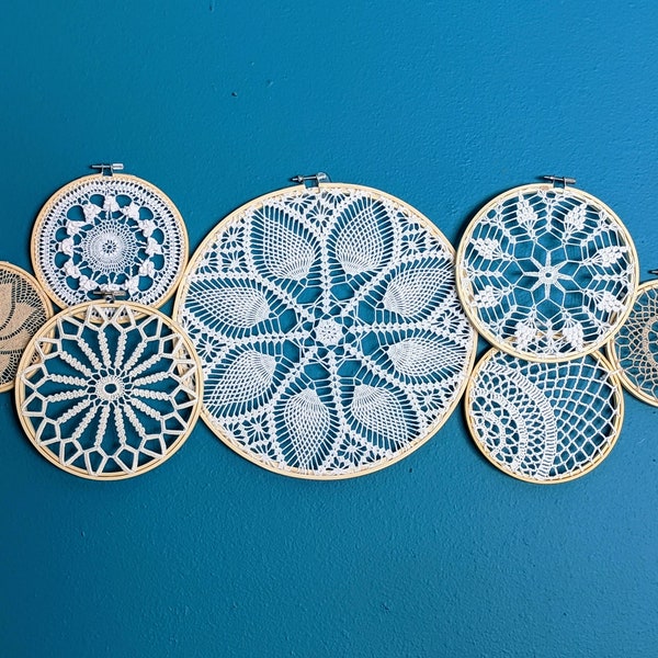 Custom Order -  Small Doily Basket Wall - PM artist to order