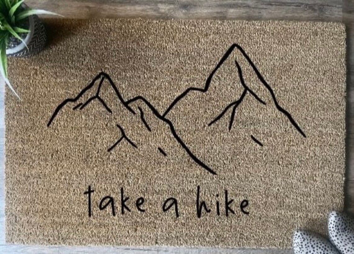 Take A Hike Mountains doormat home decor mat Etsy
