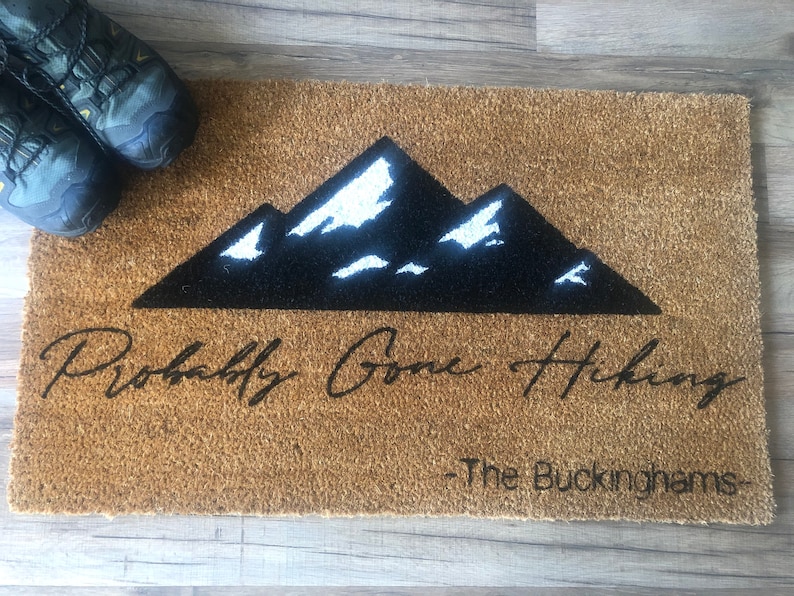 Probably Gone Hiking doormat home decor mat Etsy