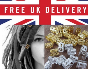 10 Adjustable Hair Cuff/Bead for Dreadlocks Box braids cornrows and plaits Free Delivery