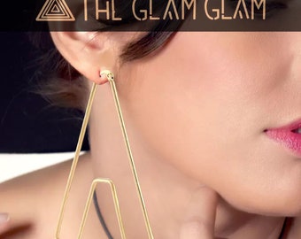 Ladies Gold ‘A’ Initial Earrings Gift Women’s Fashion Trendy Glam